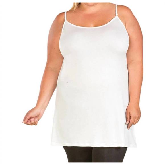 NEW ON THE PLUS SIDE layering camisole - plus in white - Picture 1 of 1